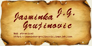 Jasminka Grujinović vizit kartica